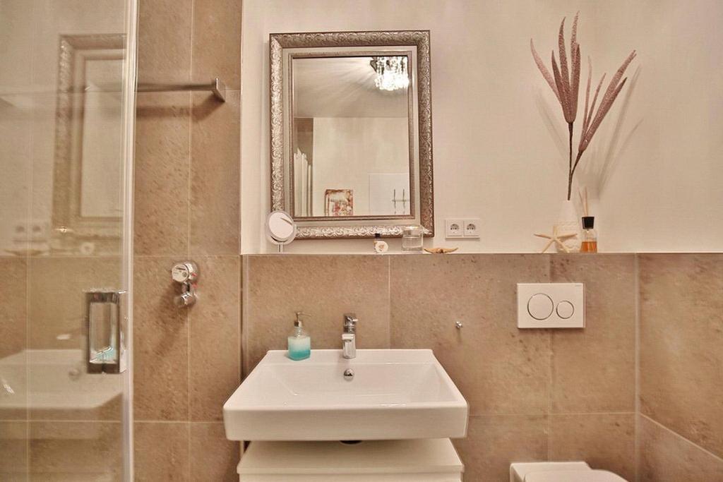 Koupelna v ubytování Am Kardohr 3 Am Kardohr 3 Beachway Appartement 12