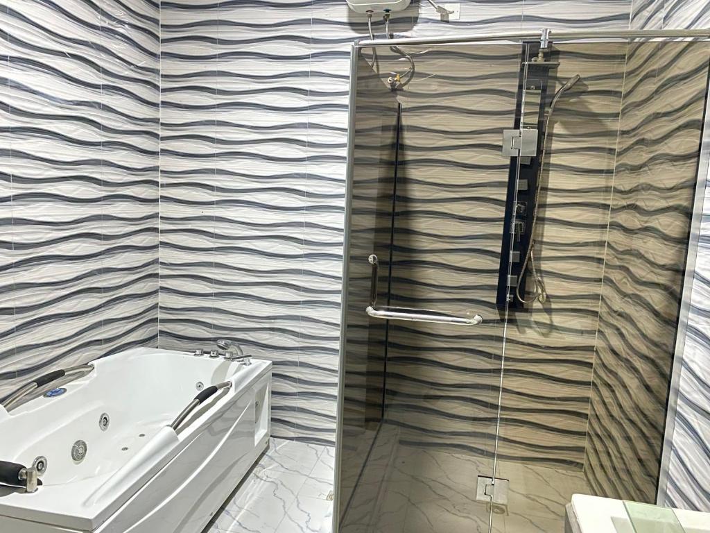 Koupelna v ubytování Luxe Haven Lekki