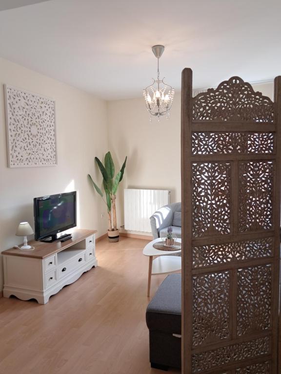 TV a/nebo společenská místnost v ubytování Apartamento Rúa Centro Balcony Calatayud
