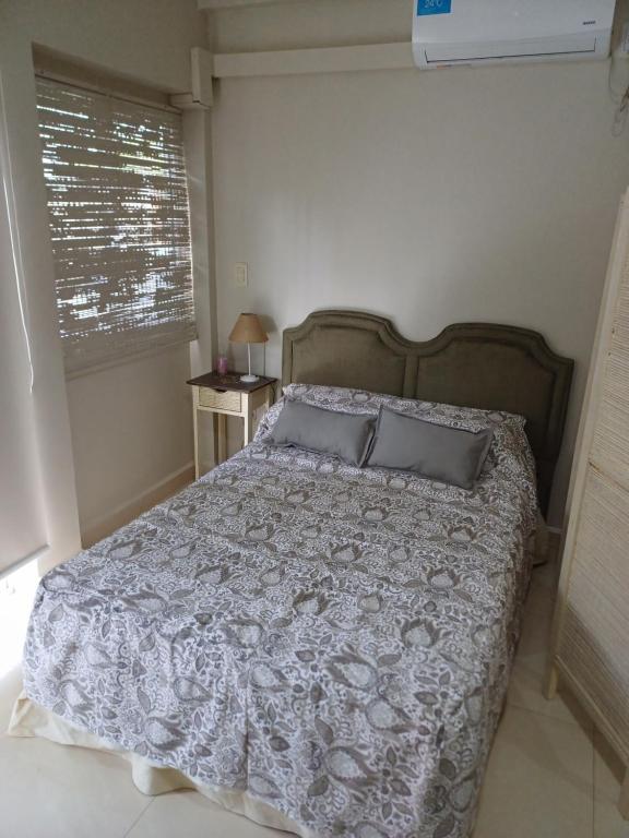 une chambre avec un lit avec deux oreillers dessus dans l'établissement Mendoza, à Posadas