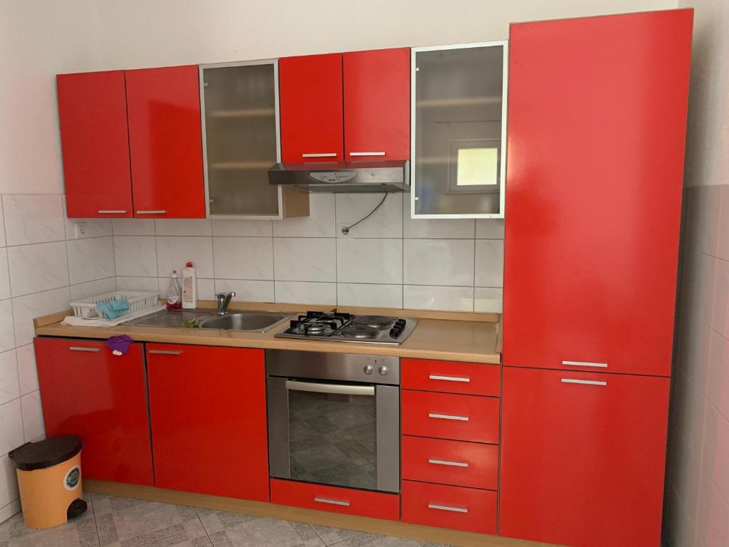 Kuchyň nebo kuchyňský kout v ubytování my home Promajna