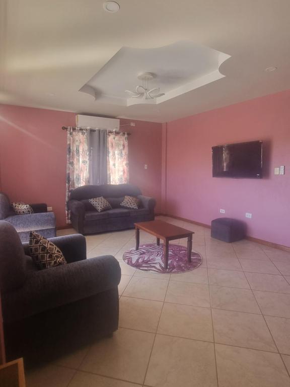 TV a/nebo společenská místnost v ubytování Diamond Cut Villa and Suites