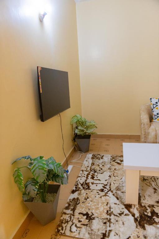 TV a/nebo společenská místnost v ubytování Clarine Cozy Holiday Home