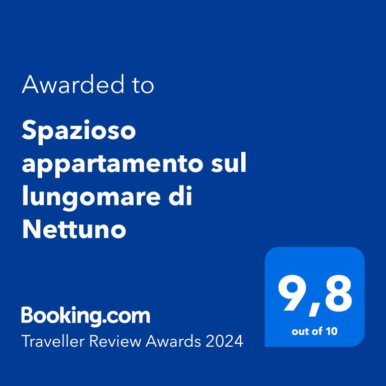 Certifikát, ocenenie alebo iný dokument vystavený v ubytovaní Spazioso appartamento sul lungomare di Nettuno