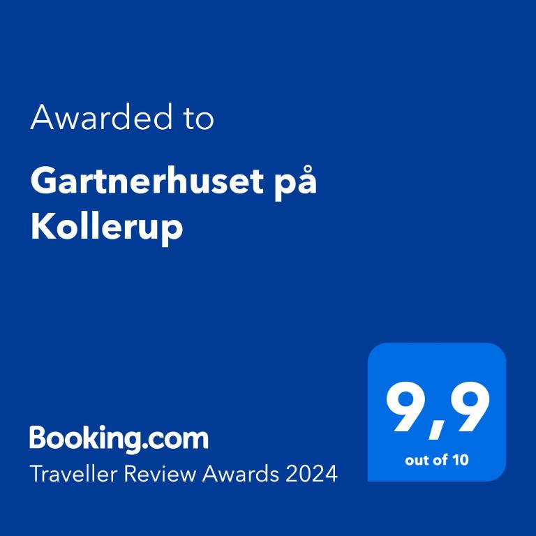Certifikát, hodnocení, plakát nebo jiný dokument vystavený v ubytování Gartnerhuset på Kollerup