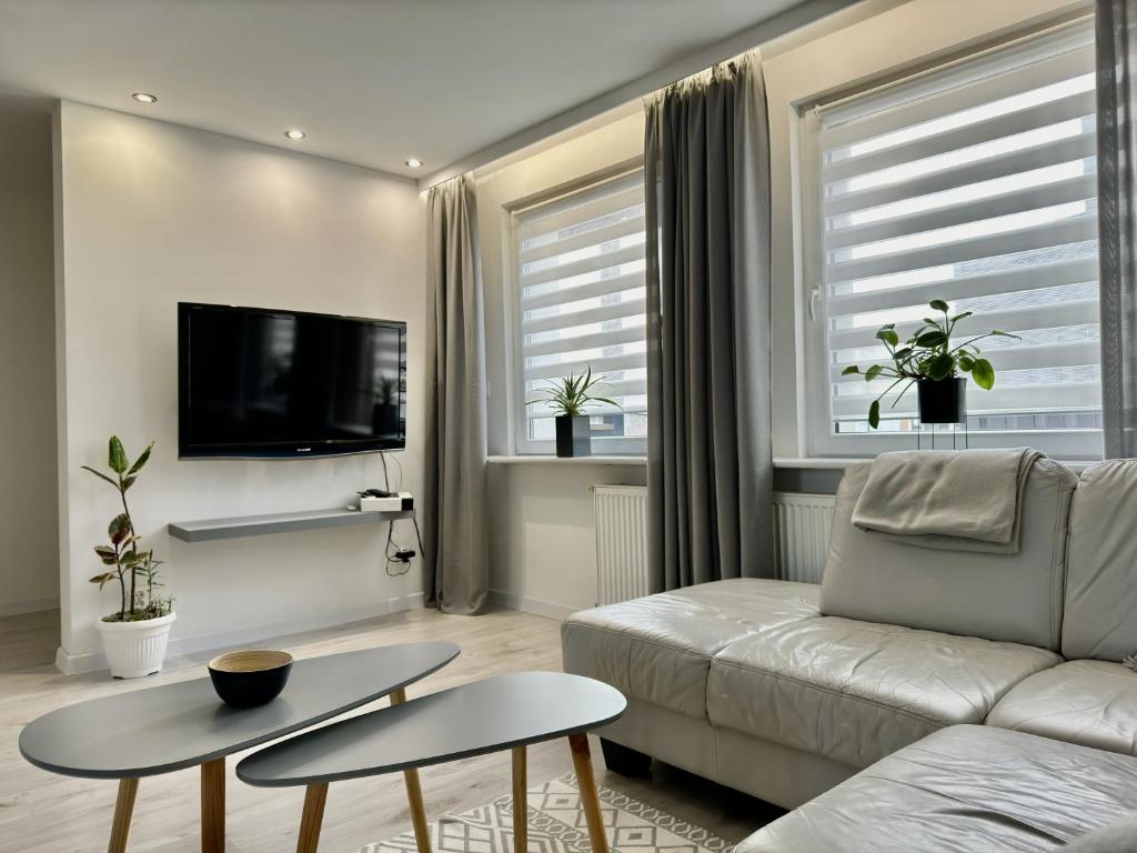 Μια τηλεόραση ή/και κέντρο ψυχαγωγίας στο Apartamenty Kowalska III