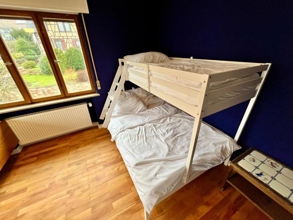 Postel nebo postele na pokoji v ubytování Hessestub mit Sauna