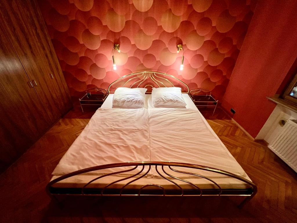 Postel nebo postele na pokoji v ubytování Hessestub mit Sauna