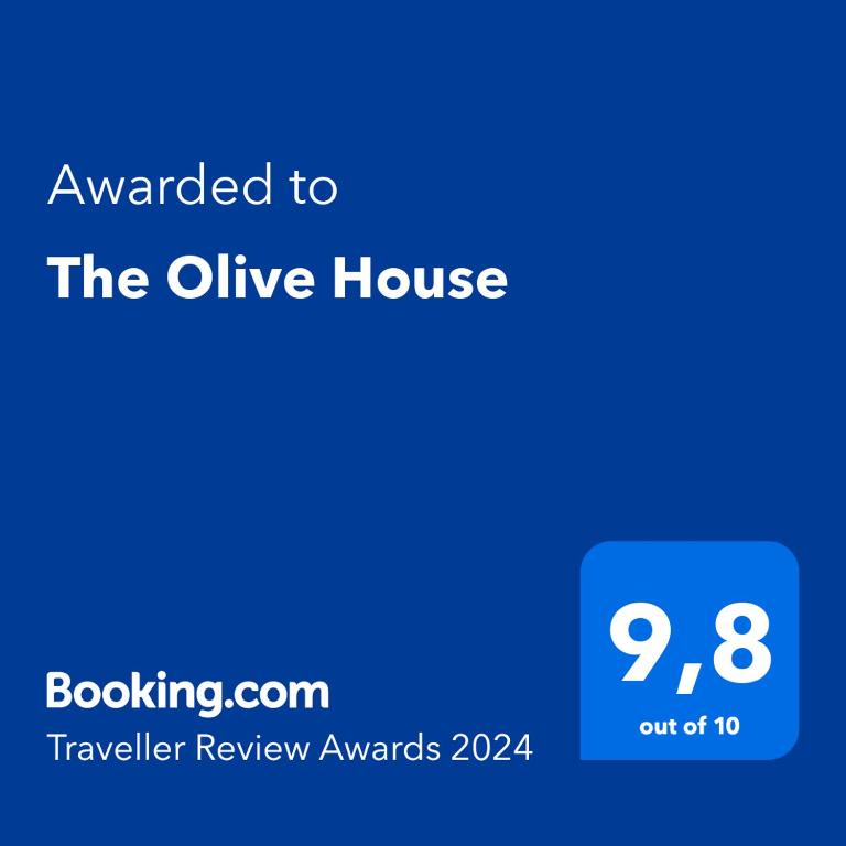 Certifikát, hodnocení, plakát nebo jiný dokument vystavený v ubytování The Olive House