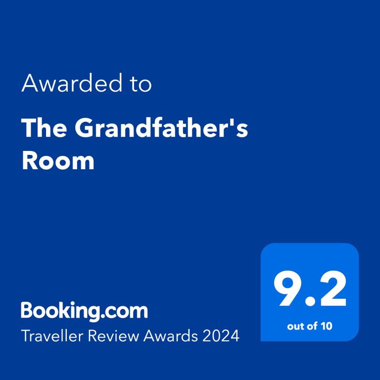 Certifikát, hodnocení, plakát nebo jiný dokument vystavený v ubytování The Grandfather's Room