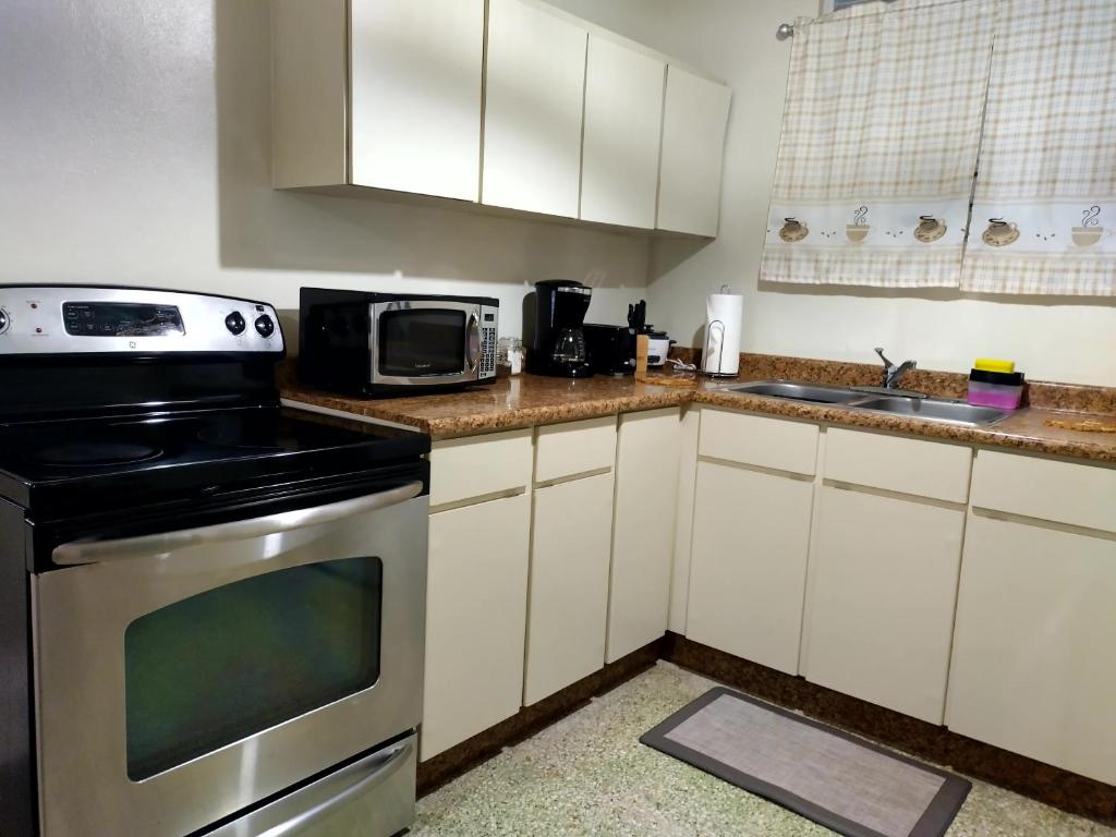 Kuchyň nebo kuchyňský kout v ubytování Boricua Guest House Apartment