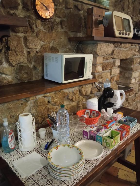 Kuchyň nebo kuchyňský kout v ubytování All'Ombra di San Damiano