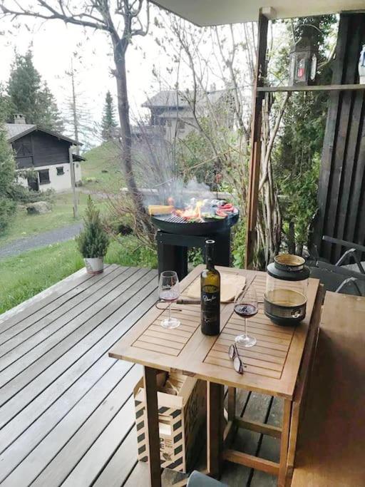 Zahrada ubytování Cosy studio on the ski slopes