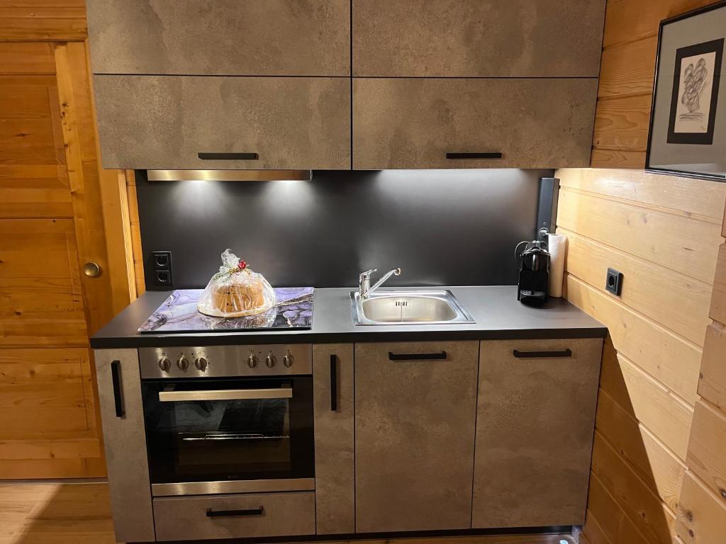 Kuchyň nebo kuchyňský kout v ubytování Ferienwohnung Elisa