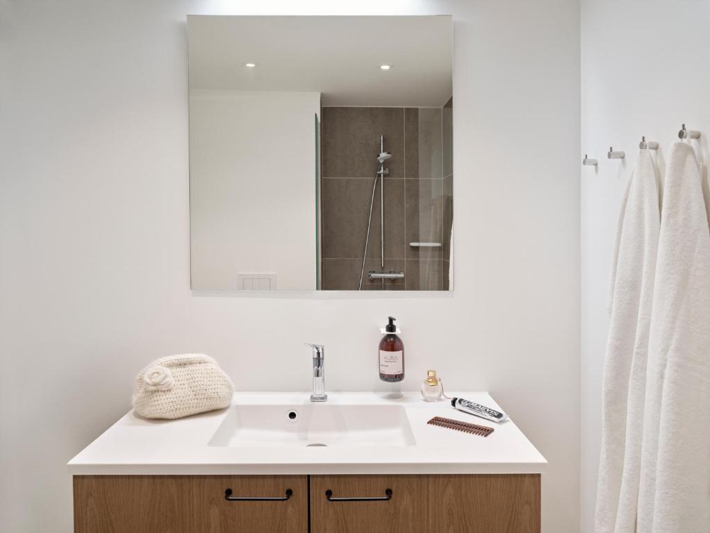 Vannituba majutusasutuses Aura Apartment Hotel
