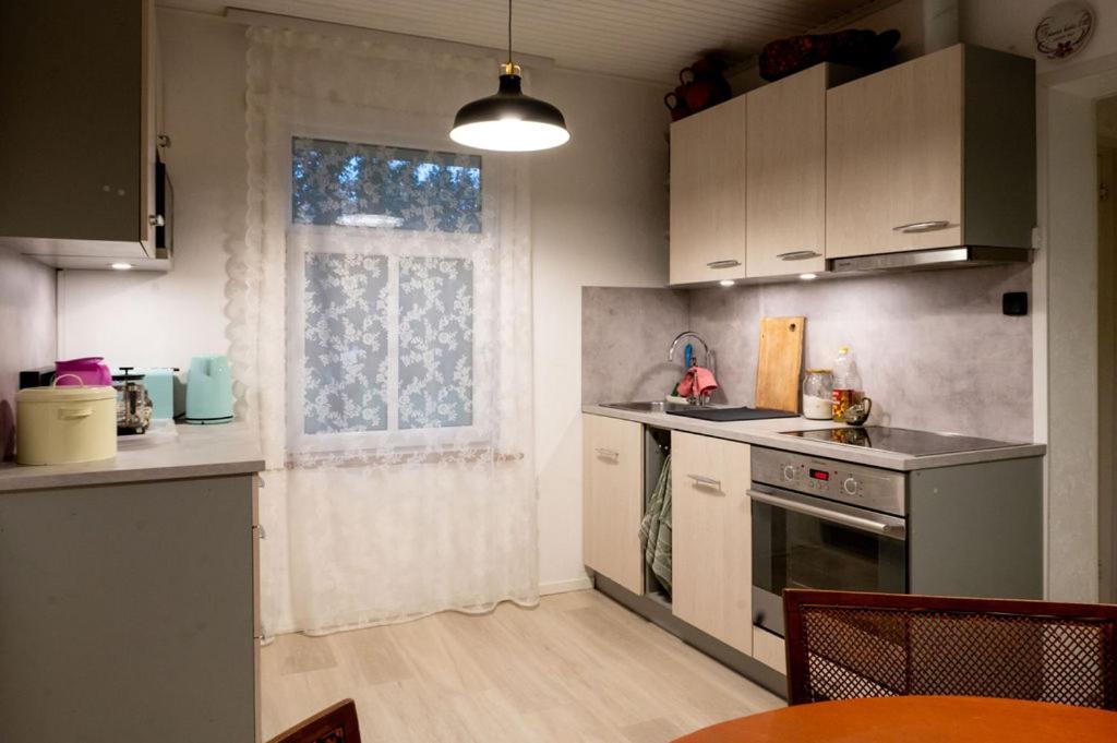 Kuchyň nebo kuchyňský kout v ubytování Urvaste Vana-Söödi Puhkemaja