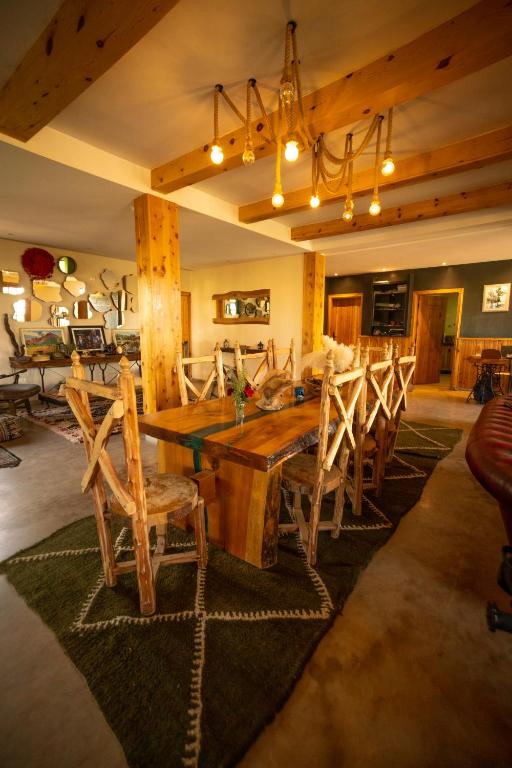Posezení v ubytování Bio et Bois -Luxury Bio Farm-