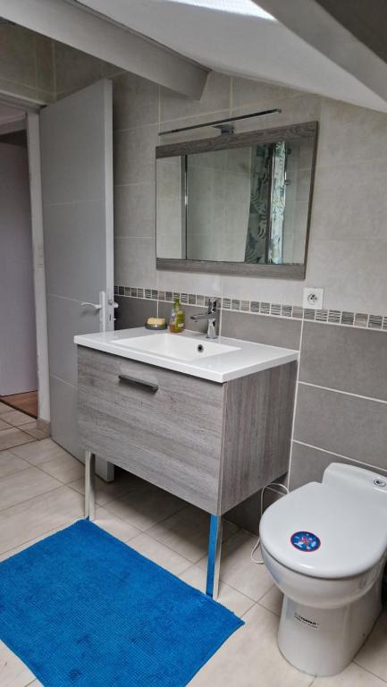 Koupelna v ubytování Gite La Baraque