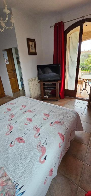 Postel nebo postele na pokoji v ubytování B&B Sita chambres d'hotes