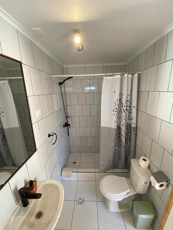 Koupelna v ubytování Hostal F