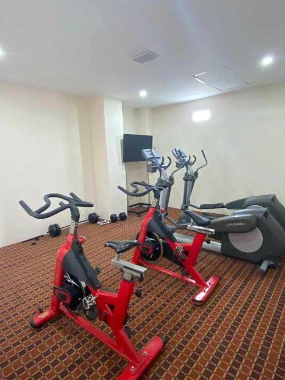 Fitness centrum a/nebo fitness zařízení v ubytování Paris FC Express