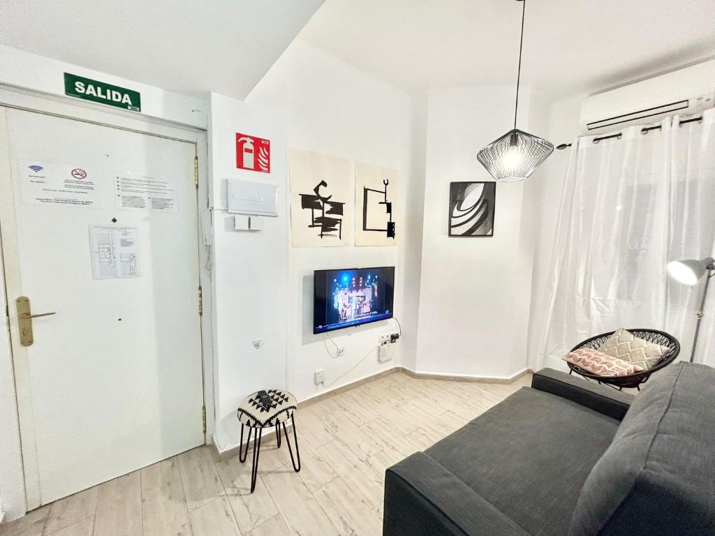 TV a/nebo společenská místnost v ubytování Centro Ronda de Segovia Aparment