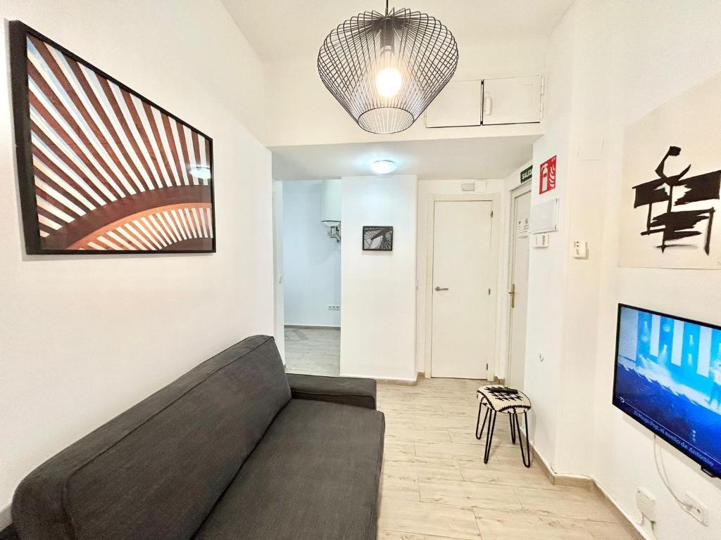 TV a/nebo společenská místnost v ubytování Centro Ronda de Segovia Aparment