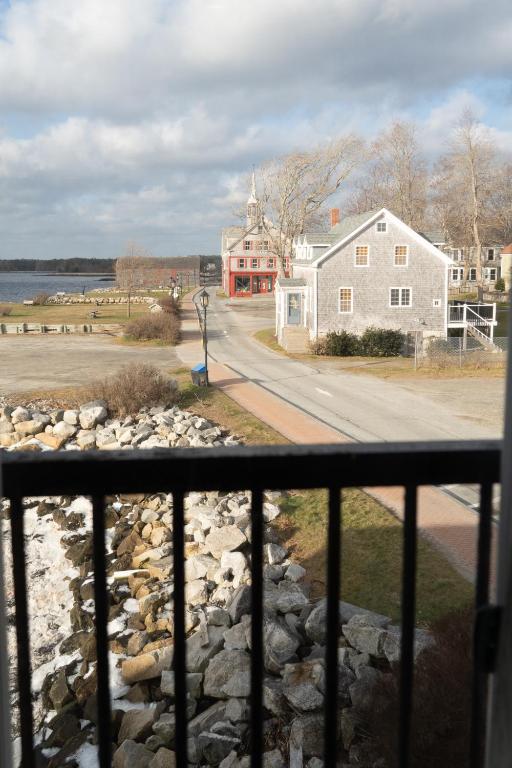 a view from a balcony of a house and a street at Albert's in Shelburne