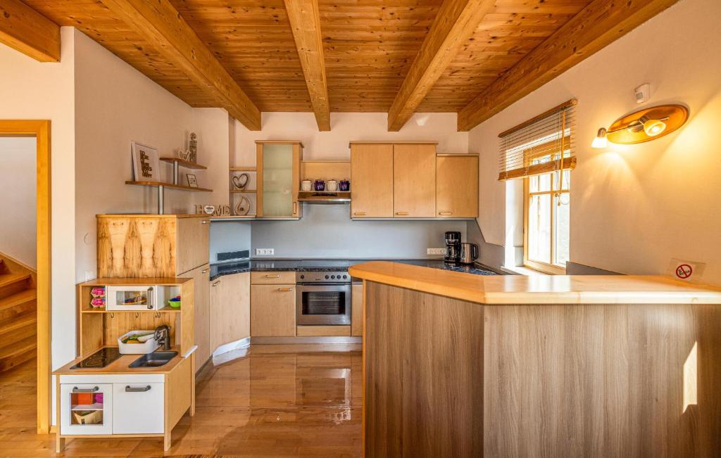 Kuchyň nebo kuchyňský kout v ubytování Ferienhaus In Guessing