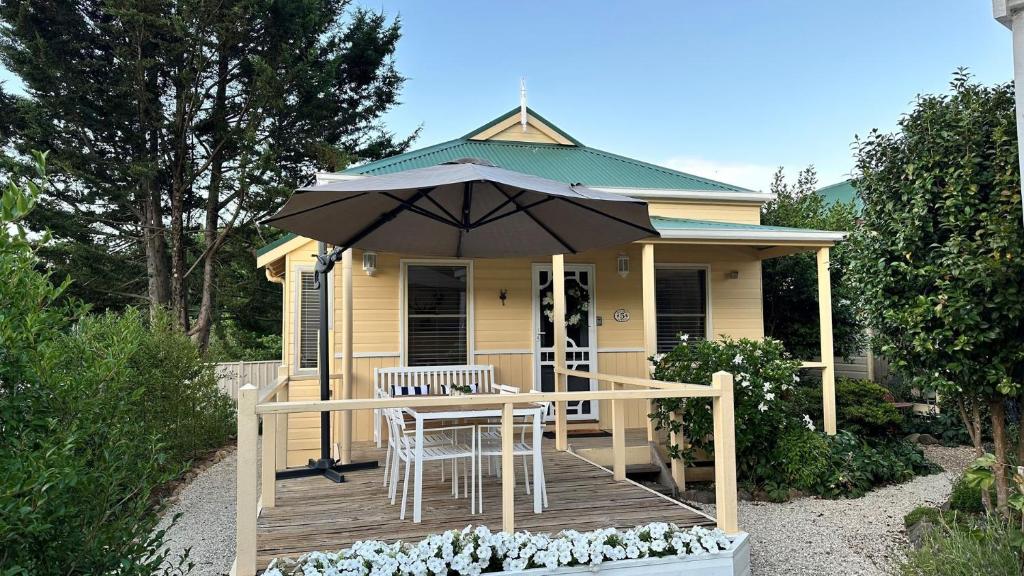 Bygningen som feriehuset ligger i