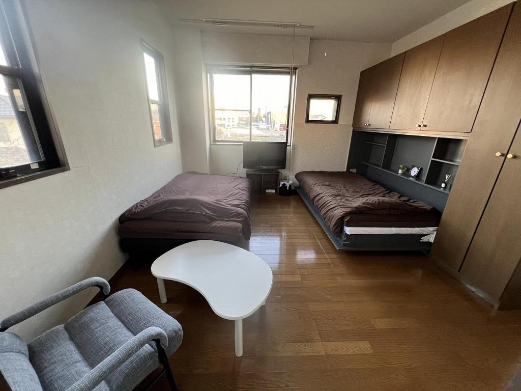 Posezení v ubytování AppleRoom高瀬駅近202