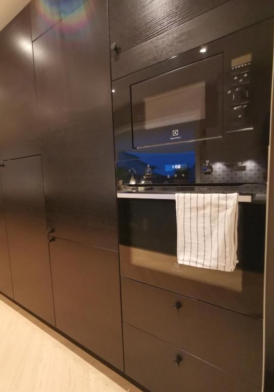 Kuchyň nebo kuchyňský kout v ubytování Andenes Sentrum Apartment