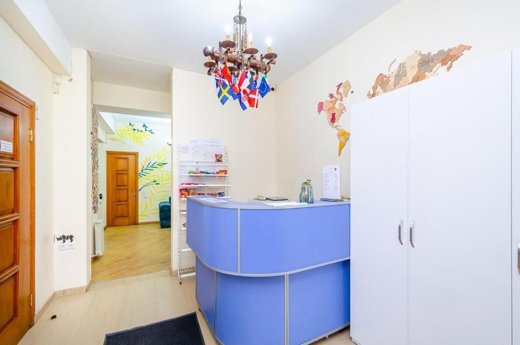 Kuchyň nebo kuchyňský kout v ubytování Areva Hostel & Apartment