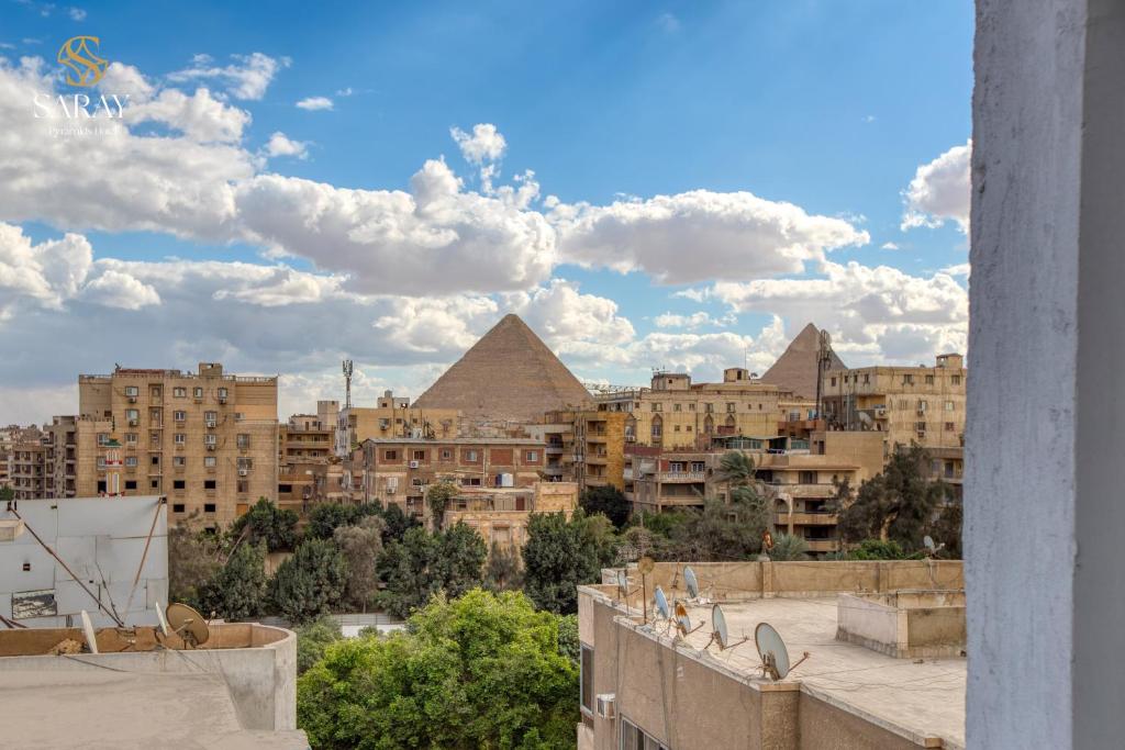 Uma vista geral de Cairo ou a vista da cidade a partir do hotel