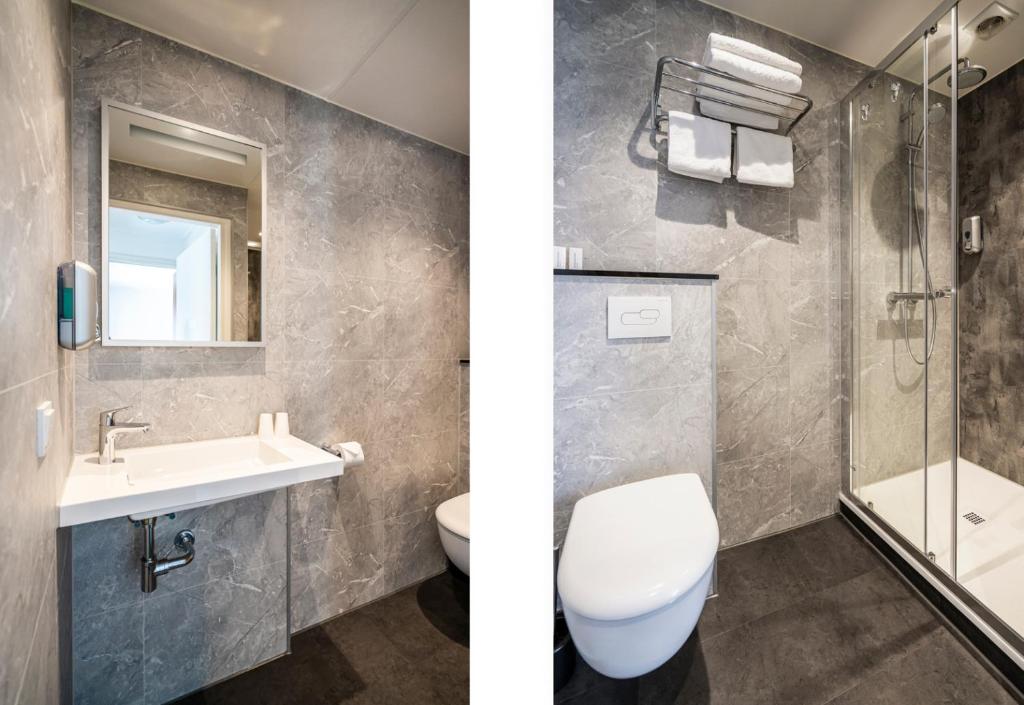 Koupelna v ubytování Hotel Hulst