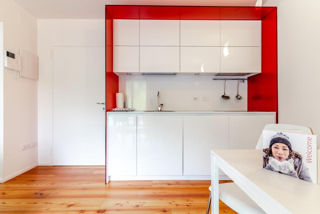 Kuchyň nebo kuchyňský kout v ubytování Quercus Appartements contactless check-in