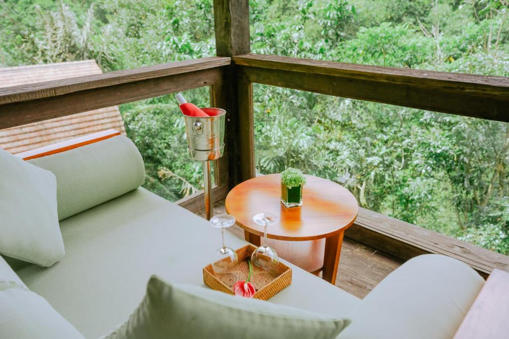 Balkón nebo terasa v ubytování Bagus Jati Health & Wellbeing Retreat