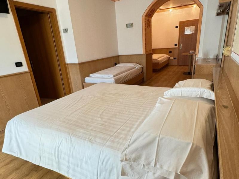 Postel nebo postele na pokoji v ubytování Hotel Paganella Andalo