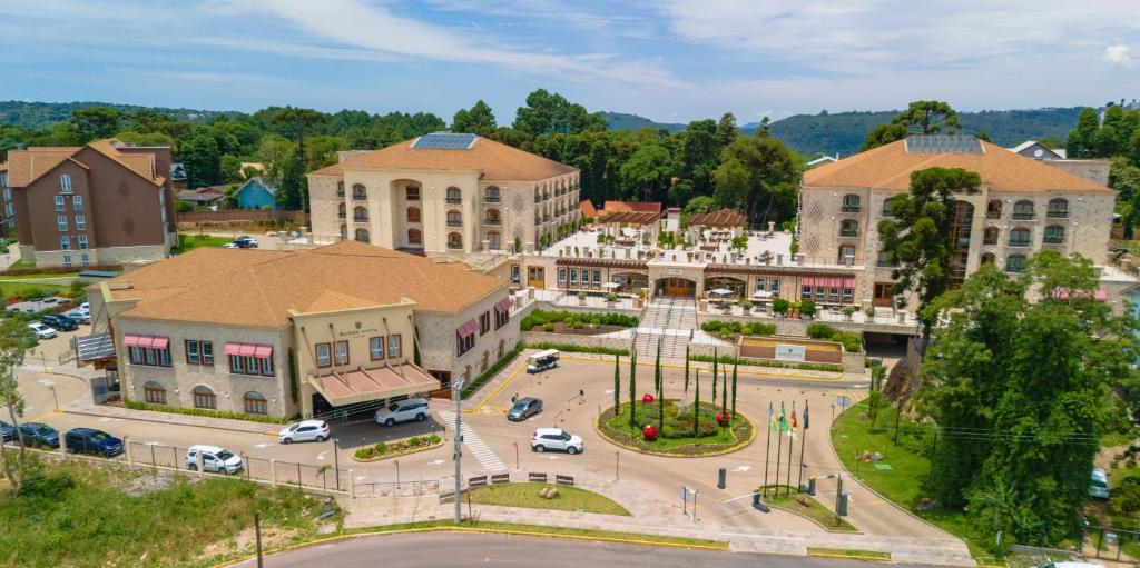 an aerial view of a town with buildings at Buona Vitta Gramado Resort & Spa by Gramado Parks in Gramado