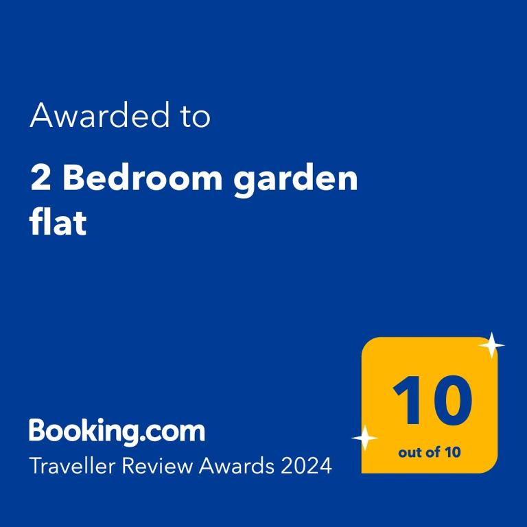 Certifikát, hodnocení, plakát nebo jiný dokument vystavený v ubytování 2 Bedroom garden flat