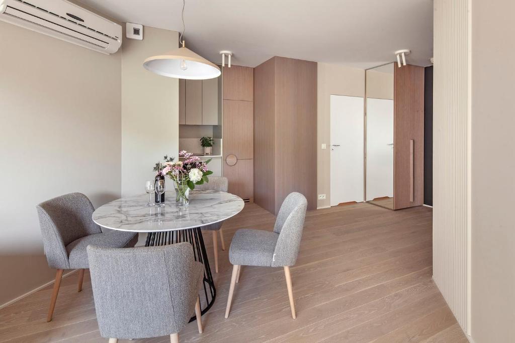 Posezení v ubytování Apartamenty na Półwyspie Wydma&Las