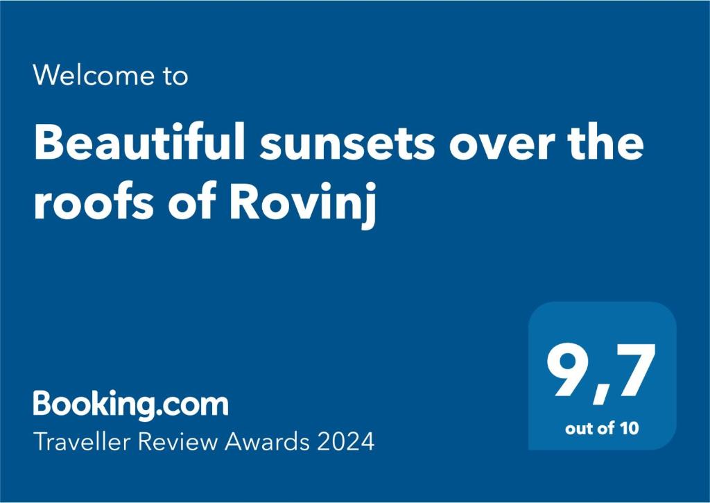 Certifikát, ocenenie alebo iný dokument vystavený v ubytovaní Beautiful sunsets over the roofs of Rovinj
