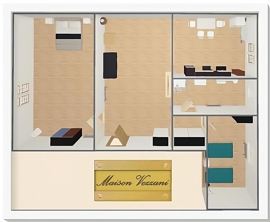 The floor plan of Maison Vezzani - Careggi