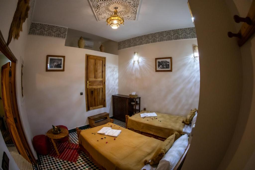Posezení v ubytování Dar Elhaja Rahma