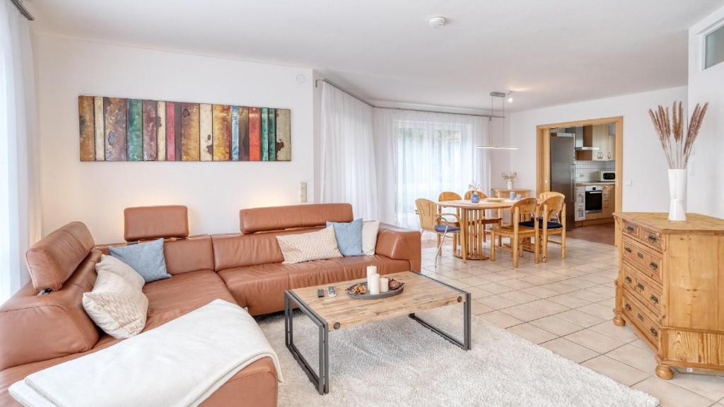 Ruang duduk di Ferienwohnung Iris und Uwe