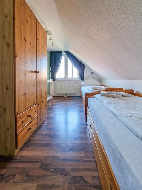Postel nebo postele na pokoji v ubytování Abendrot