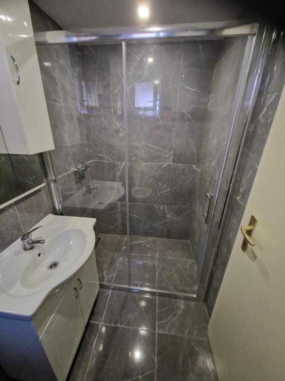 Koupelna v ubytování Apartments Vukman