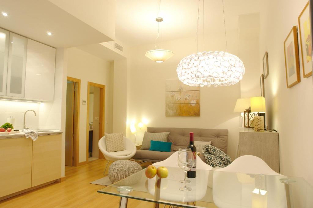 A seating area at Moderno y Centrico Apartamento 1 dormitorio