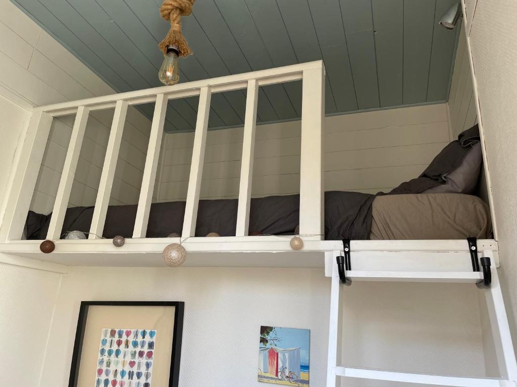 Posteľ alebo postele v izbe v ubytovaní jolie cottage idéalement située