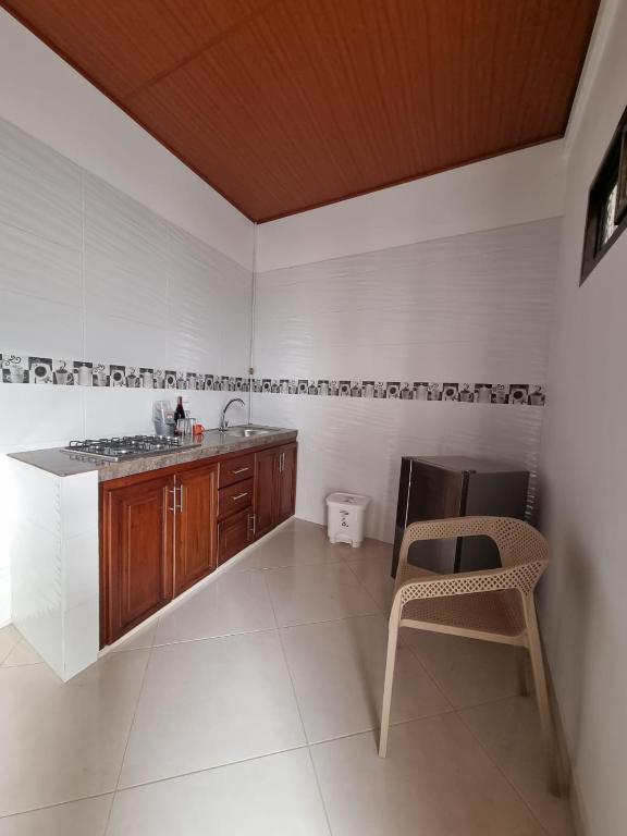 Kuchyň nebo kuchyňský kout v ubytování Hotel la casona de Wiky